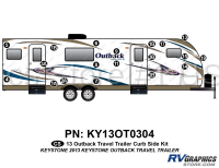 19 Piece 2013 Outback Travel Trailer Curbside Graphics Kit