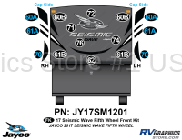 15 Piece 2017 Seismic Wave Fifth Wheel Front Graphics Kit