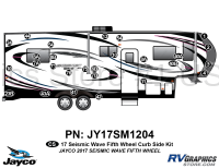 28 Piece 2017 Seismic Wave Fifth Wheel Curbside Graphics Kit