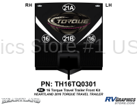 6 Piece 2016 Torque Travel Trailer Front Graphics Kit