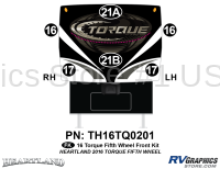 6 Piece 2016 Torque Fifth Wheel Front Graphics Kit