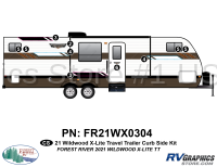 10 Piece 2020 Wildwood X-Lite Travel Trailer Curbside Graphics Kit