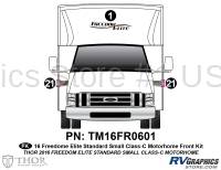 1 Piece 2016 Freedom Elite Small Motorhome Front Graphics Kit