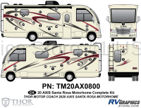 33 Piece 2020 Axis Motorhome Red Version Complete Graphics Kit