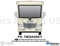 1 Piece 2020 Axis Motorhome Bronze Version Front Graphics Kit