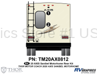 2 Piece 2020 Axis Motorhome Bronze Version Rear Graphics Kit