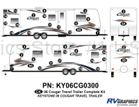 38 Piece 2006 Cougar TT Travel Trailer Complete Graphics Kit