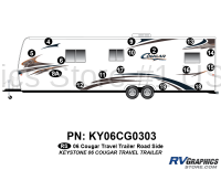 17 Piece 2006 Cougar TT Travel Trailer Roadside Graphics Kit