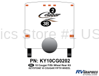 2 Piece 2010 Cougar Fifth Wheel Rear Graphics Kit