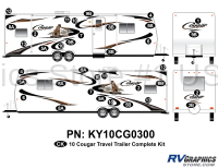 36 Piece 2010 Cougar Travel Trailer Complete Graphics Kit