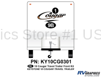 2 Piece 2010 Cougar Travel Trailer Front Graphics Kit