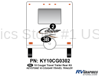 2 Piece 2010 Cougar Travel Trailer Rear Graphics Kit