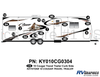 16 Piece 2010 Cougar Travel Trailer Right Side Graphics Kit