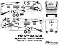 39 Piece 2011 Cougar FW Complete Graphics Kit