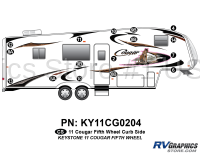 16 Piece 2011 Cougar FW Curbside Graphics Kit