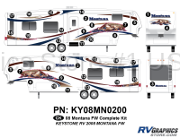 33 Piece 2008 Montana Fifth Wheel Complete Graphics Kit