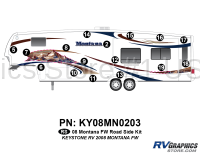 15 Piece 2008 Montana Fifth Wheel Roadside Graphics Kit