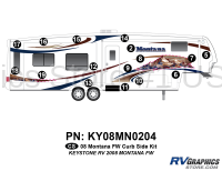 15 Piece 2008 Montana Fifth Wheel Curbside Graphics Kit