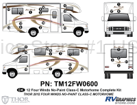 36 Piece 2012 Four Winds Motorhome Complete Graphics Kit