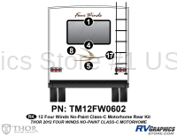 5 Piece 2012 Four Winds Motorhome Rear Graphics Kit