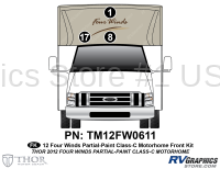 3 Piece 2012 Four Winds Partial Paint Motorhome Front Graphics Kit