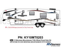 10 Piece 2010 Mountaineer Fifth Wheel Roadside Graphics Kit