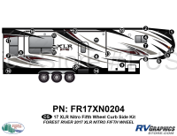 24 Piece 2017 XLR Nitro Fifth Wheel Curbside Graphics Kit