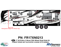 19 Piece 2017 XLR Nitro V-Nose Fifth Wheel Roadside Graphics Kit