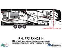 19 Piece 2017 XLR Nitro V-Nose Fifth Wheel Curbside Graphics Kit