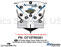 10 Piece 2015 Timber Ridge Travel Trailer Front Graphics Kit