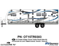 21 Piece 2015 Timber Ridge Travel Trailer Roadside Graphics Kit