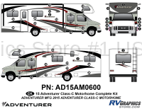 47 Piece 2015 Adventurer Motorhome Complete Graphics Kit