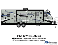 21 Piece 2018 Bullet  Large Travel Trailer Curbside Graphics Kit