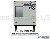 3 Piece 2018 Bullet  Large Travel Trailer Rear Graphics Kit - Image 2