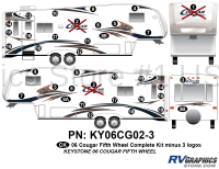 34 Piece 2006 Cougar FW Complete Graphics Kit minus 3