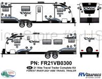 48 Piece 2021 Vibe Travel Trailer Complete Graphics Kit