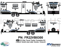 48 Piece 2022 Vibe Travel Trailer Complete Graphics Kit