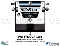 5 Piece 2022 Vibe Travel Trailer Front Graphics Kit