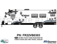 21 Piece 2022 Vibe Travel Trailer Roadside Graphics Kit