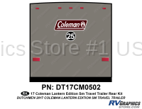 1 Piece 2017 Small Coleman Lantern EditionTravel Trailer Rear Graphics Kit