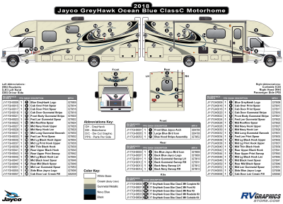 Jayco - Greyhawk - 2017 Greyhawk Motorhome Blue version