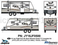 26 Piece 2018 Jay Flight SLX Sm Travel Trailer-NO Rear Window Complete Graphics Kit