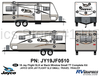 26 Piece 2018 Jay Flight SLX Sm Travel Trailer-WITH Rear Window Complete Graphics Kit