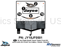 5 Piece 2018 Jay Flight SLX Sm Travel Trailer Front Graphics Kit