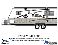 8 Piece 2018 Jay Flight SLX Sm Travel Trailer Roadside Graphics Kit