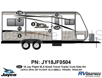 8 Piece 2018 Jay Flight SLX Sm Travel Trailer Curbside Graphics Kit