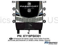 8 Piece 2019 Passport GT Large Travel Trailer Front Graphics Kit