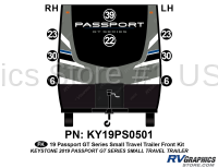 8 Piece 2019 Passport GT Small Travel Trailer Front Graphics Kit