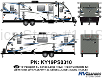 54 Piece 2019 Passport SL Large Travel Trailer Complete Graphics Kit