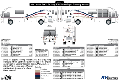 Alfa Leisure - Seeya Motorhome - 2007 Seeya So Long Super Economy Stock 180C Colors No Doming